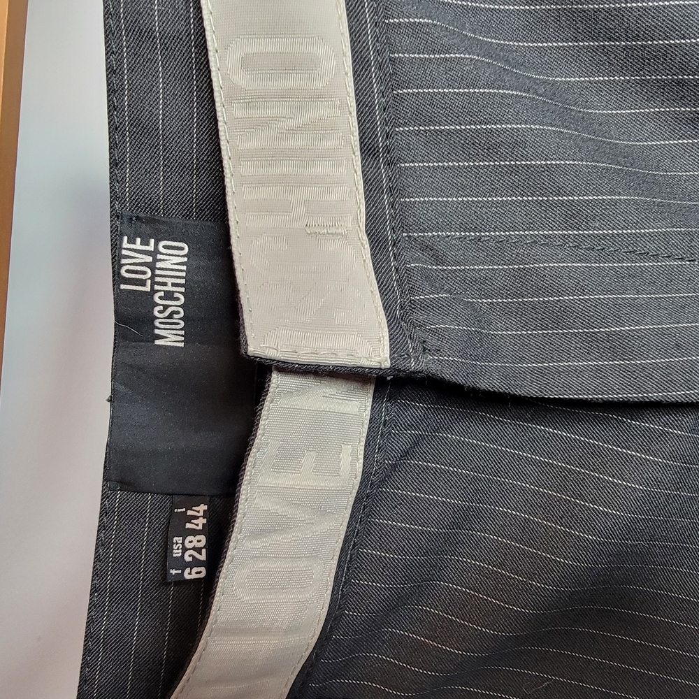 Love Moschino Gray Pinstripe Pants